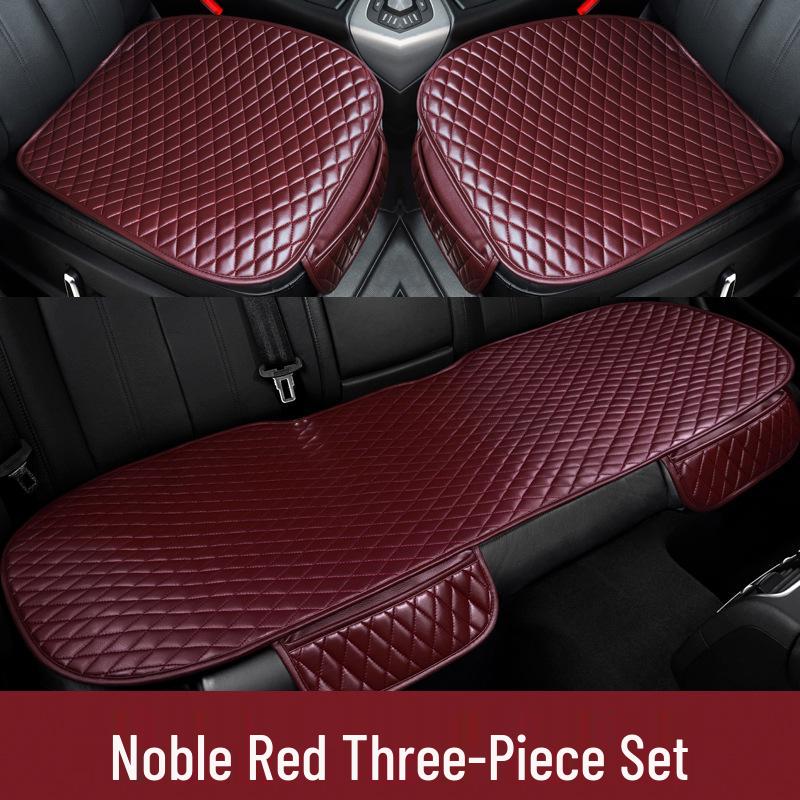 Универсальный кожаный комплект подушек для автомобильных сидений - Цельный, Охлаждающая подкладка, Четыре сезона, для водителя и заднего ряда