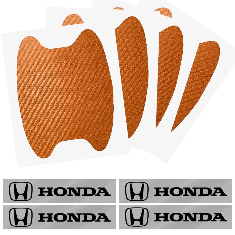 Наклейка на дверь автомобиля Углеродное волокно Царапины Защитная пленка для ручки автомобиля Для Honda Fit Mugen Insight Type S R VTEC Modulo Vezel SiPilot Fit XRV CRV HRV Dio