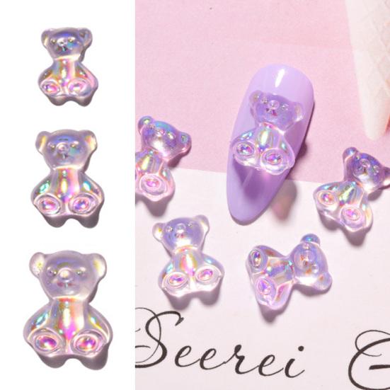 Медведь 3D украшения для ногтей Польский УФ-гель Diy Маникюрный орнамент