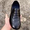 New Men Casual Leather Shoes Flat Designer Walking Shoes Classic Dress Business Loafers Outdoor Slip-on Comfy Soft Bottom Shoes