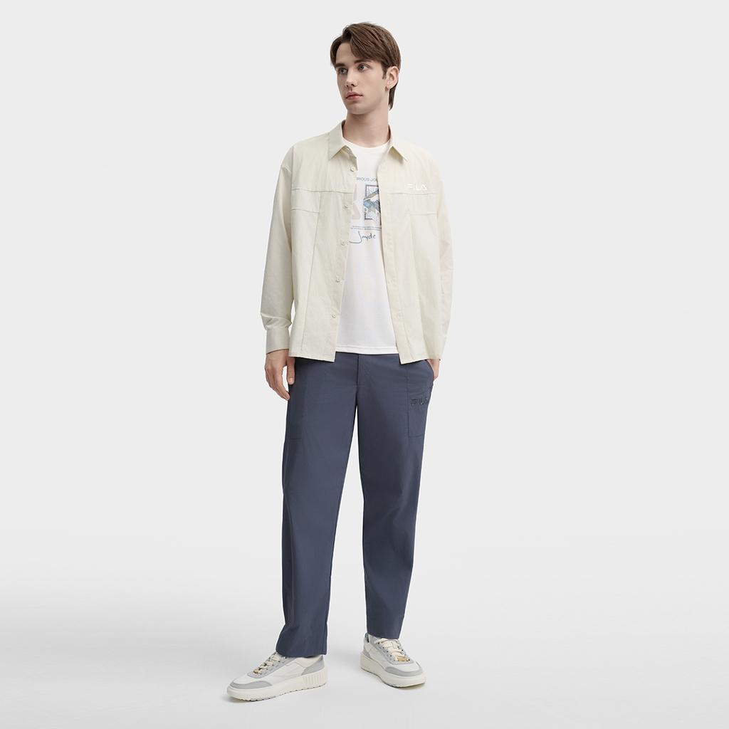 Новые футболки FILA Мужские Светло-бежевый Хаки F11M438403FLK