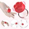 Мини кольцо-роза на палец Портативный женский вибратор Товары для взрослых Стимулятор клитора и сосков Массажеры точки G Игрушки-тизеры для взрослых женщин Стимулятор Секс-игрушки