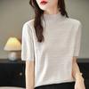 Women Knit T-shirt MODERN NEW SAGA Summer Knitted Shirt Short Sleeve Tees Spring Pullover Knit Tops