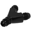 Coupler Union Fitting Splitter Black Anodized Coating Leak Proof Y Adapter Universal for Fuel Hose 6AN