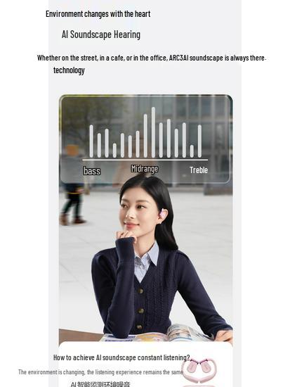 Cleer ARC3 Open-Ear Wireless Sports Headphones with Dolby AI and Bone Conduction Technology