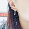Изысканные серьги-подвески из русского 585 фиолетового золота с позолотой Rose Gold, с бахромой, полые, для женщин, подчеркивающие темперамент, цветные золотые