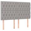 Maison Exclusive - Tête de lit Gris clair 144 x 7 x 118/128 cm Tissu
