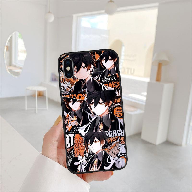 CJ61 Genshin Impact Cool Soft Shell Phone Case for Redmi Note 13 14 Pro+ Plus A3 A3X 13X 13C 13R 14S 14C 14R