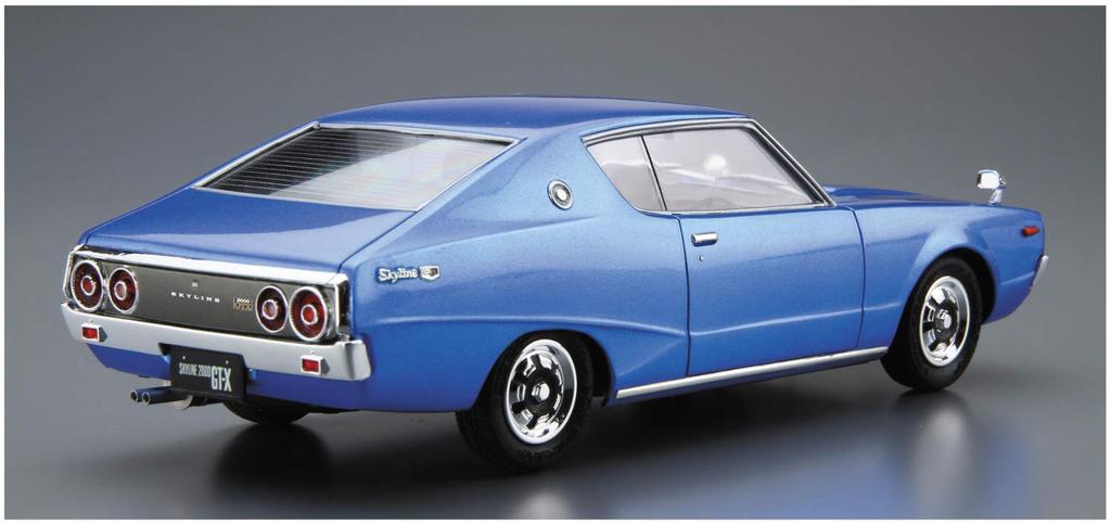 AOSHIMA Модель автомобиля серии Nissan KGC110 Skyline 1974 Пластиковая модель 1/24 № 49 HT2000GT-X