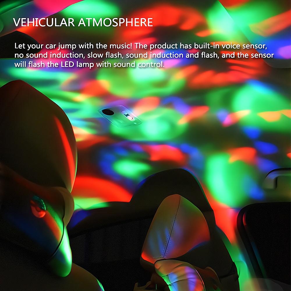 Автомобильный USB Ambient Light DJ RGB Mini Красочный музыкальный звуковой свет USB-C Интерфейс Apple Интерфейс Праздничная вечеринка Караоке