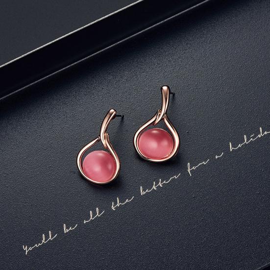 Женщины круглой формы из искусственного опала кулон ожерелье серьги-гвоздики серьги комплект ювелирных изделий подарок