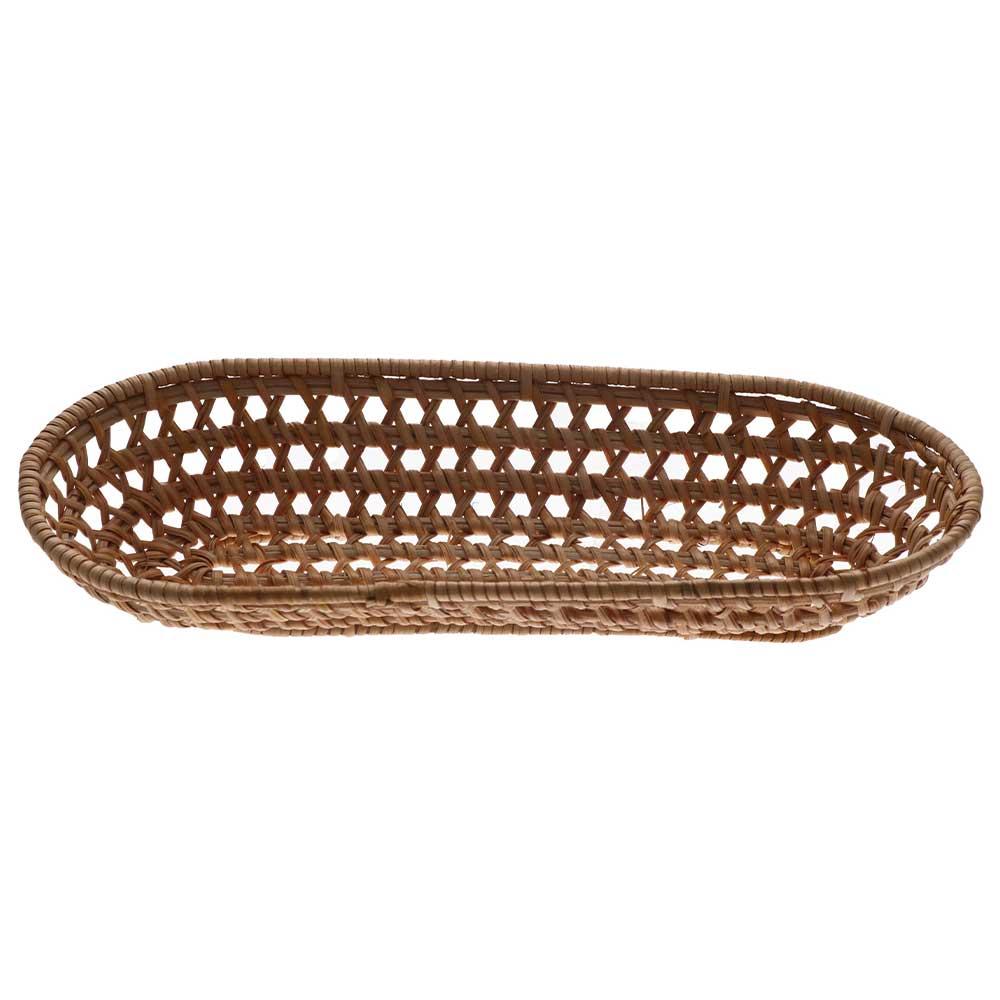 Portable Rattan Breakfast Fruit Food Bread Storage Basket Wicker Basket Rattan Tray Storage Tray