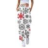Женские повседневные модные рождественские принтованные повседневные брюки спортивные брюки длинные брюки брюки с эластичной резинкой на талии