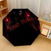 Custom Text Automatic 8 Bone Umbrella, Portable Sun Rain Protection UmbrellaDracula