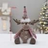 Christmas Plush Toy Santa Claus Reindeer Snowman Doll Decoration Ornament Figurine Gift Home Decor Cute (Reindeer 1)