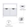 Under Sink Cabinet Bathroom Cabinet with Shelf 2-Door Storage Anti-Tip Device Moisture Resistant 60x30x60 cm White