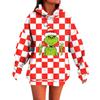 Ladies' Loose Comfortable Casual Fashionable Christmas Print Hooded Sweatshirt