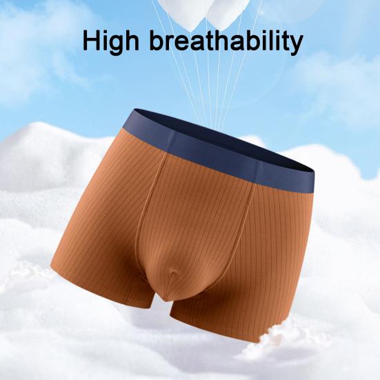 Мужское нижнее белье боксеры Эластичный дизайн со средней посадкой Лоскутная расцветка В рубчик U-образные шорты-брифы Гладкая текстура трусики