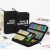 60 Colors Art Markers Pen Bag Large Capacity Sketching Pencil Bag Watercolor