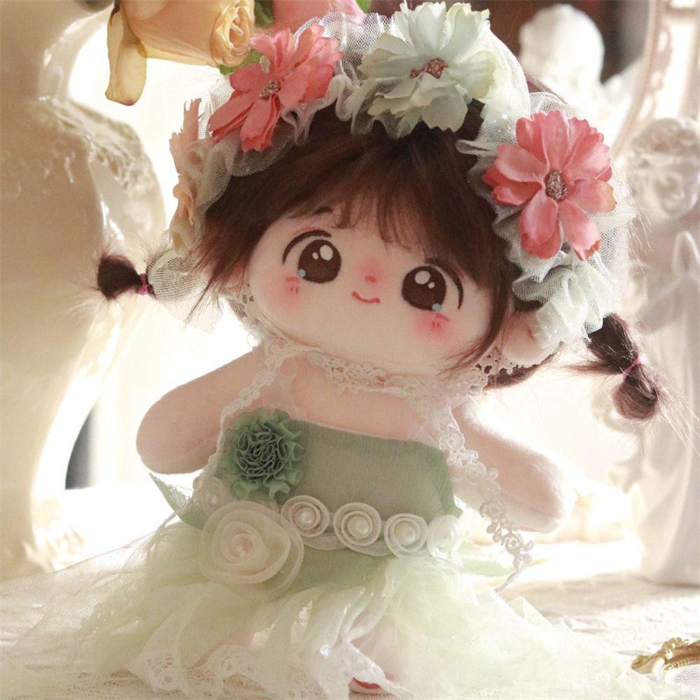 Мультяшная хлопковая кукла 20 см Набор одежды для кук Аксессуары для кукол BJD Одежда для кукол Косплей Реквизит Подарок Платье феи Детские игрушки