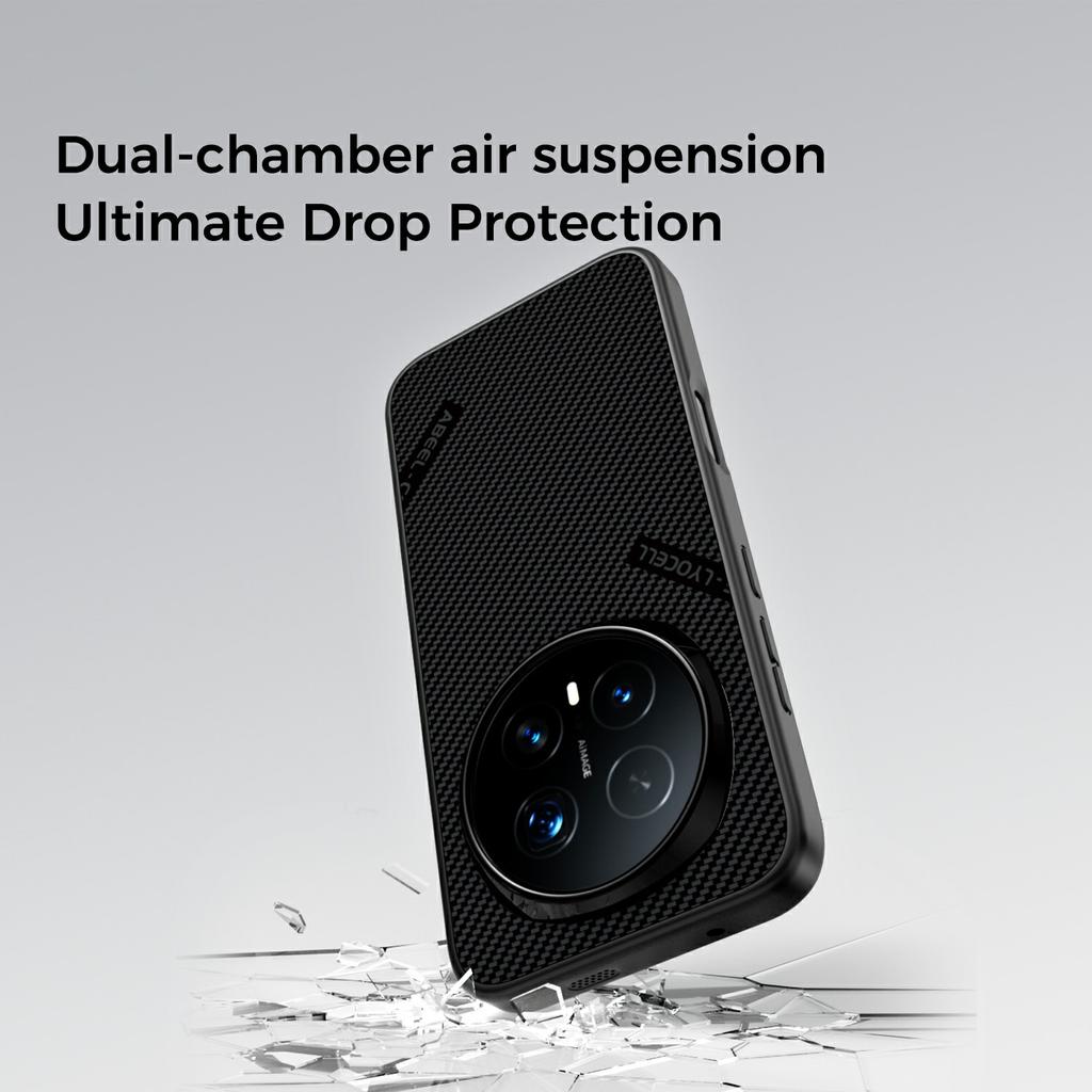 ABEEL CF-Lyocell Series For Honor Magic8 Pro 5G Magnetic Case Microfiber + PC + E-TPU Phone Cover