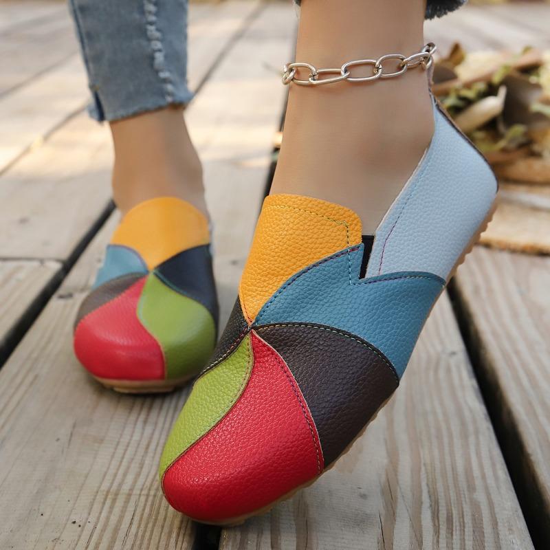 Новые женские туфли большого размера, одинарные, на плоской подошве, с круглым носком и низким верхом, одинарные туфли на одну ногу