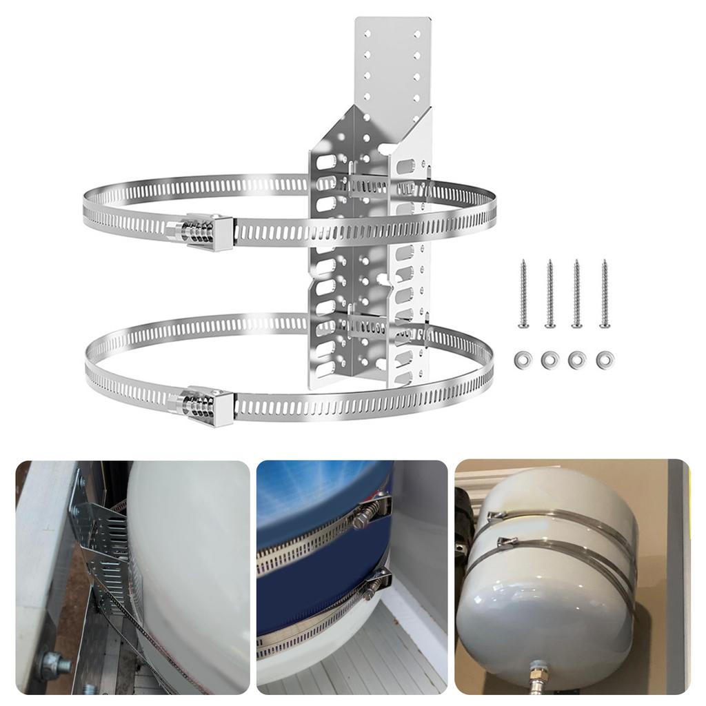 Переносные прочные металлические держатели расширительных баков для водонагревателей на галлоны, в комплект входят сейсмостойкие ремни для надежного крепления