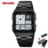 SKMEI 2353 Luxury Stainless Steel Watch for Men Digital Sports Waterproof Mens Wristwatches Countdown Alarm 1335 Reloj Hombre