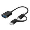Кабель-адаптер USB C (папа) на USB 3.0 A (мама), адаптер для передачи файлов с функцией OTG для камер и геймпадов