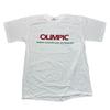 Vintage Single Stitch T-shirt Olimpic Made In Italy Graphic Print White Mens