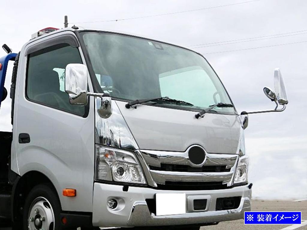 Хромированный комплект накладок на зеркала дверей Brightz для HINO Dutro
