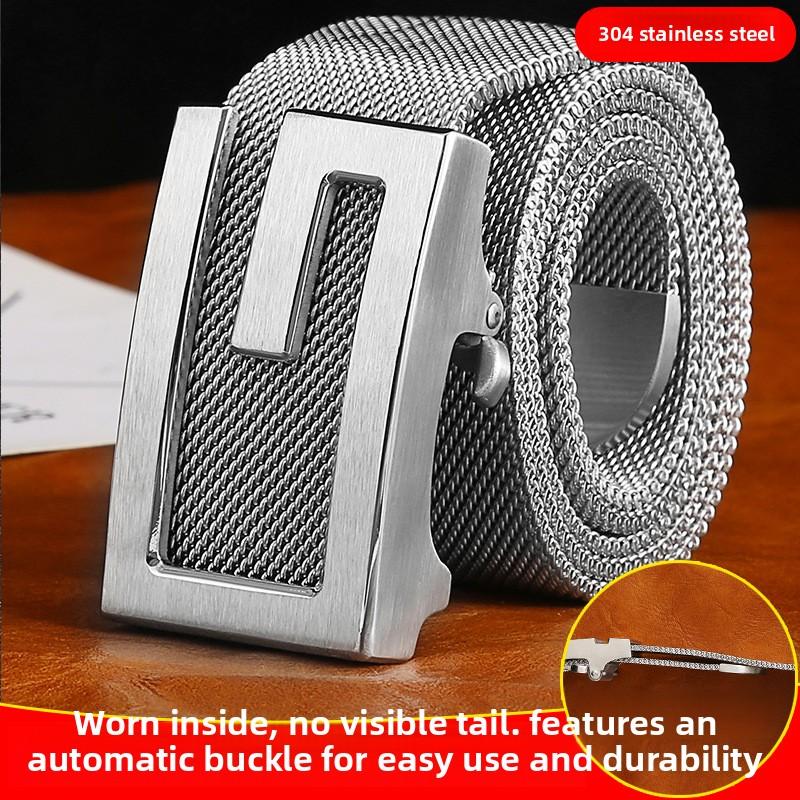 Внутренняя головка ремня из нержавеющей стали 304 Мужская пряжка для ремня Самооборона на открытом воздухе Цельнометаллическая цепочка для ремня Модный мужской досуг