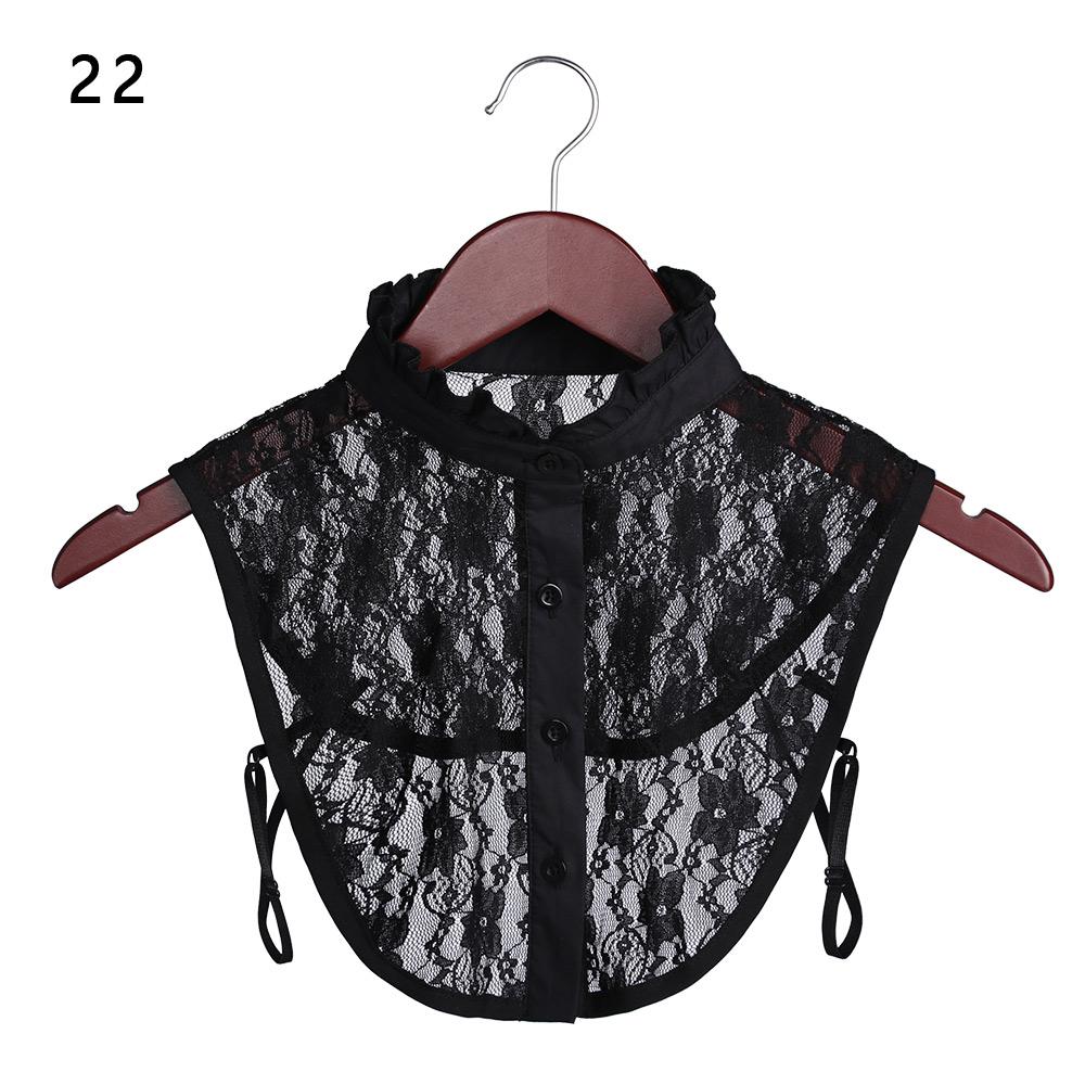 Классический женский хлопковый кружевной накладной воротник в винтажном стиле, съемный аксессуар для одежды, лацкан для блузки, топа, рубашки, ложный воротник, дропшиппинг