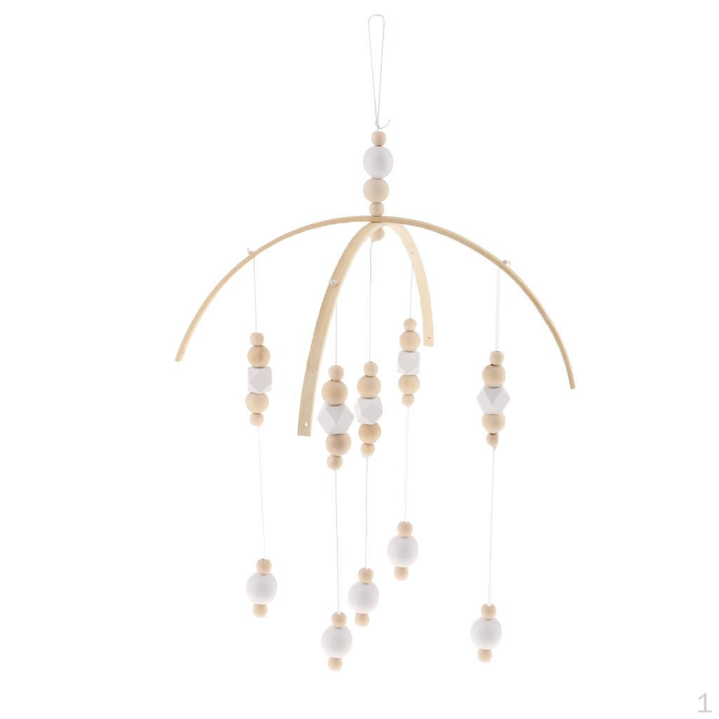 Baby Kids Crib Mobile Bed Bell Toys Wooden Wind Chimes Hanging Room Decor
