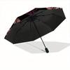 1pc Lips Kisses Automatic Open/close Folding Compact Umbrella, 8-Rib Sturdy Canopy, Lightweight Portable, Everyday Use, Gift, Outdoor Umbrella, Travel