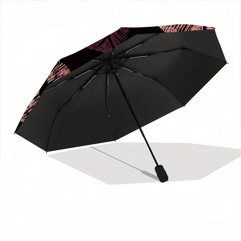 1pc Lips Kisses Automatic Open/close Folding Compact Umbrella, 8-Rib Sturdy Canopy, Lightweight Portable, Everyday Use, Gift, Outdoor Umbrella, Travel