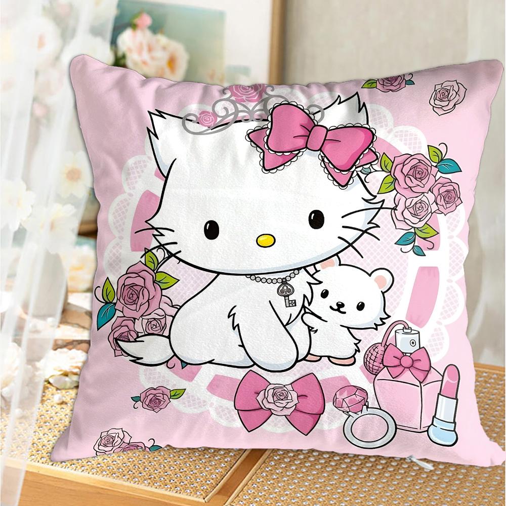Kawaii C-Charmmy Kittyes Home Decorations Bedroom Cushions For Decorative Sofa Living Room Decoration Cushion Cover Pillow Cases