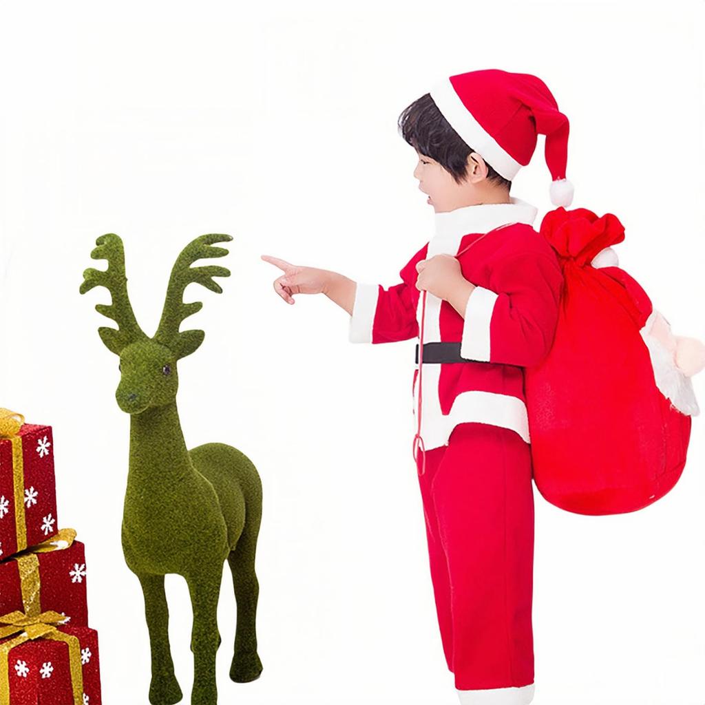 Santa Cosplay Kids Christmas Santa Claus Kids Cute and Warm Santa Outfit for Boys and Includes Fluffy Perfect for Christmas Costume School Cultural