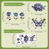 Dream Blue Butterfly Наклейка на стену Наклейка на плитку в ванной Туалет Наклейка на унитаз Самоклеящаяся фреска Украсить Цветок Домашний Декор Наклейки Ванная комната