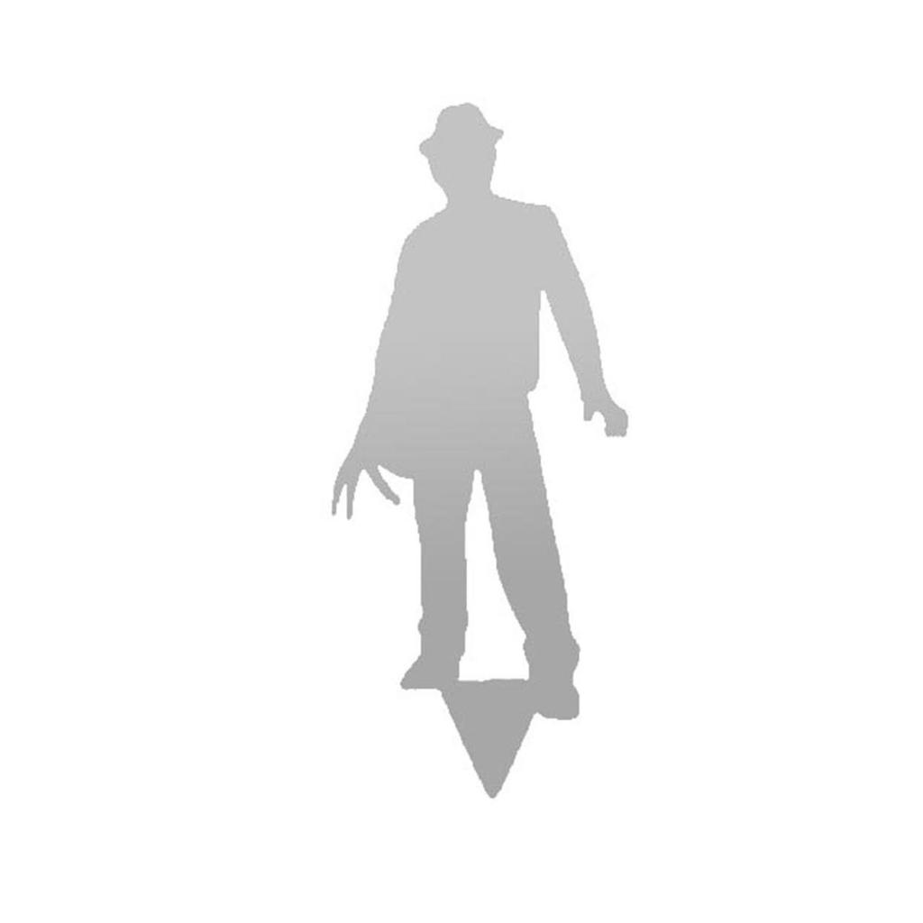 Хэллоуин Металлический двор Ужасы Хэллоуина Сад Металлические колья двора, силуэт теневого заклинателя Знак Металлический двор