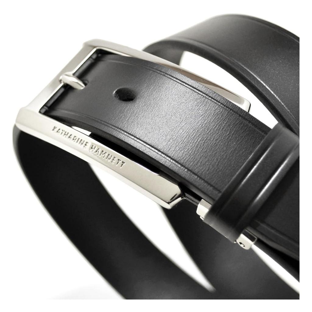 Ремень из натуральной кожи 506028 черный [Catherine Hamnett] мужской [01]