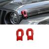 Накладка-защита замка капота 2 шт. Для Jeep Wrangler JL JLU JT 2018+ Ярко-красный