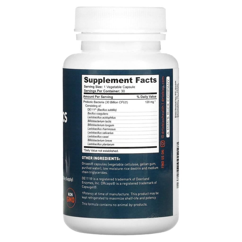 Dr. Tobias Probiotic, 30 Billion, 30 Delayed Release Capsules