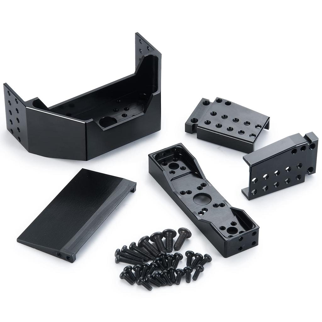 TRZX Aluminum Rear Body Mount Support Set Upgrade Parts for Tamiya RC Trailer Truck 1/14