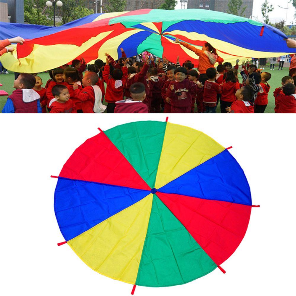 Kindergarten Rainbow Outdoor Camping Summer Sun Shelter Parachute Sport Toys Game Exercise