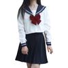 Sailor Suit for Long White Top and Bottom Authentic High School Cosplay [FAVORABLE SCENERY] Women, Sleeves, Shirt, Skirt, Bow, Set, Uniform, JK, Girl,