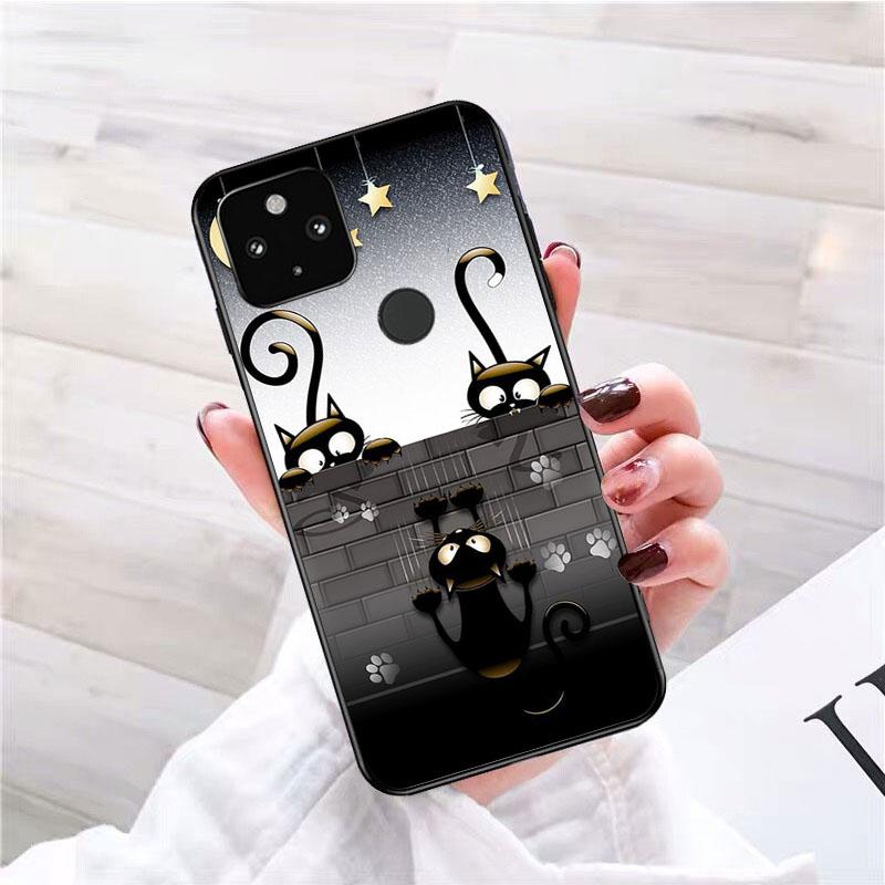 Чехол для телефона с черным котом для Google Pixel 7 Pro 7 6A 6 Pro 5A 4A 3A Pixel 4 XL Pixel 5 6 4 3 XL 3A XL 2 XL