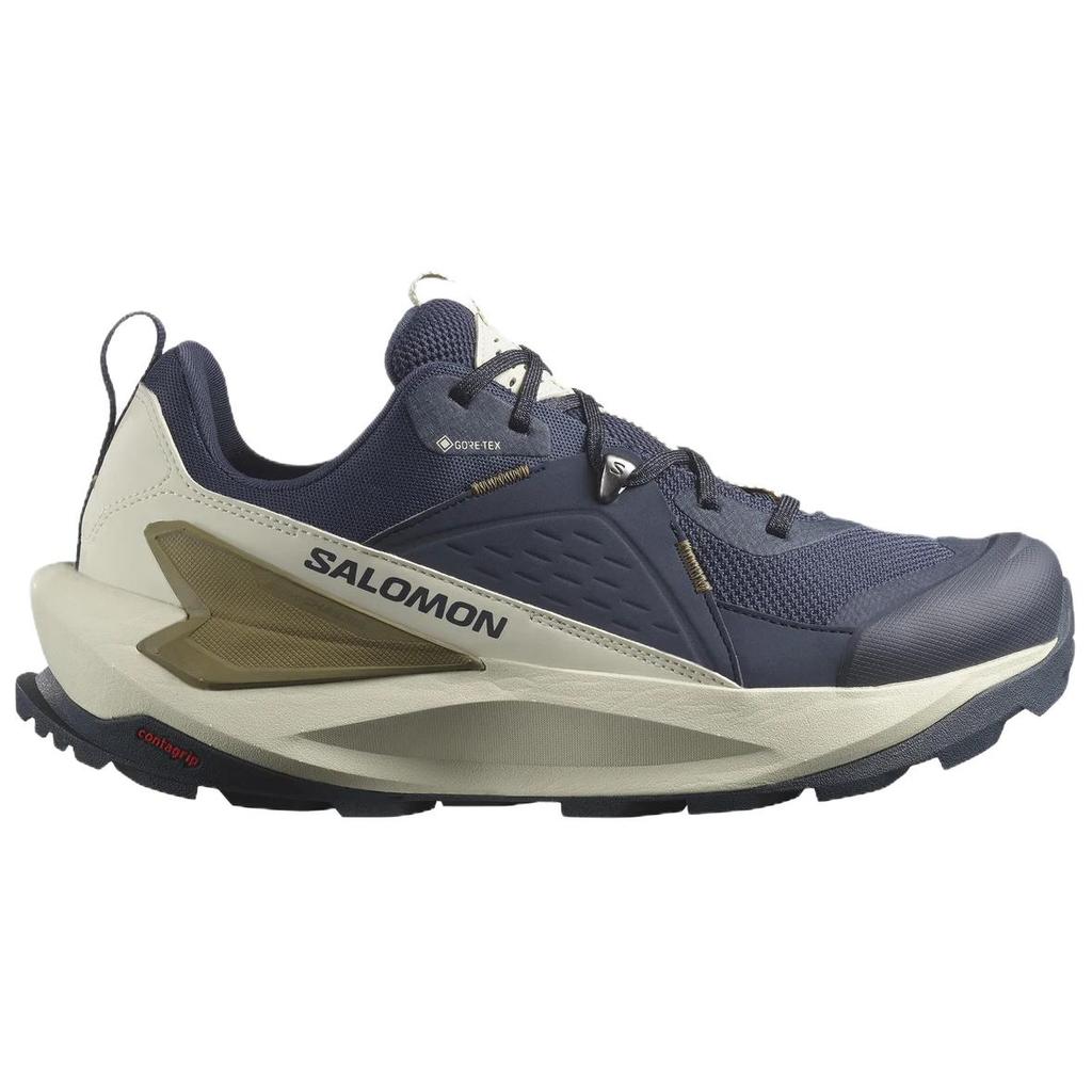 SALOMON Elixir GORE-TEX Soft Comfortable Slip-Resistant Durable Low-Top Hiking Shoes Men Hiking Shoes Blue L47565700
