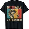 Funny Fishing Birthday T-Shirt for 7-Year-Old Fisherman