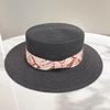 Straw hat bow straw hat women's 2025 spring new versatile elegant wide-brimmed sunscreen hat sun hat